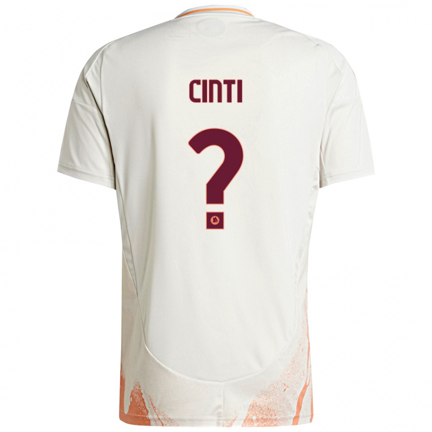 Hombre Camiseta Valerio Cinti #0 Crema Blanco Naranja 2ª Equipación 2024/25 La Camisa