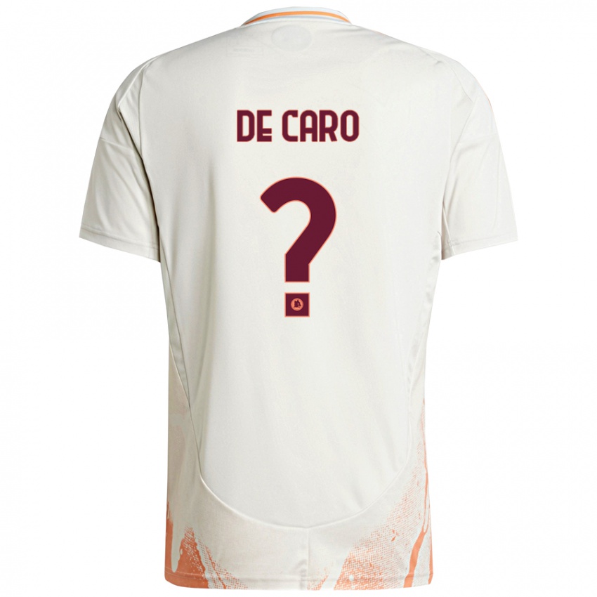 Hombre Camiseta Lorenzo De Caro #0 Crema Blanco Naranja 2ª Equipación 2024/25 La Camisa