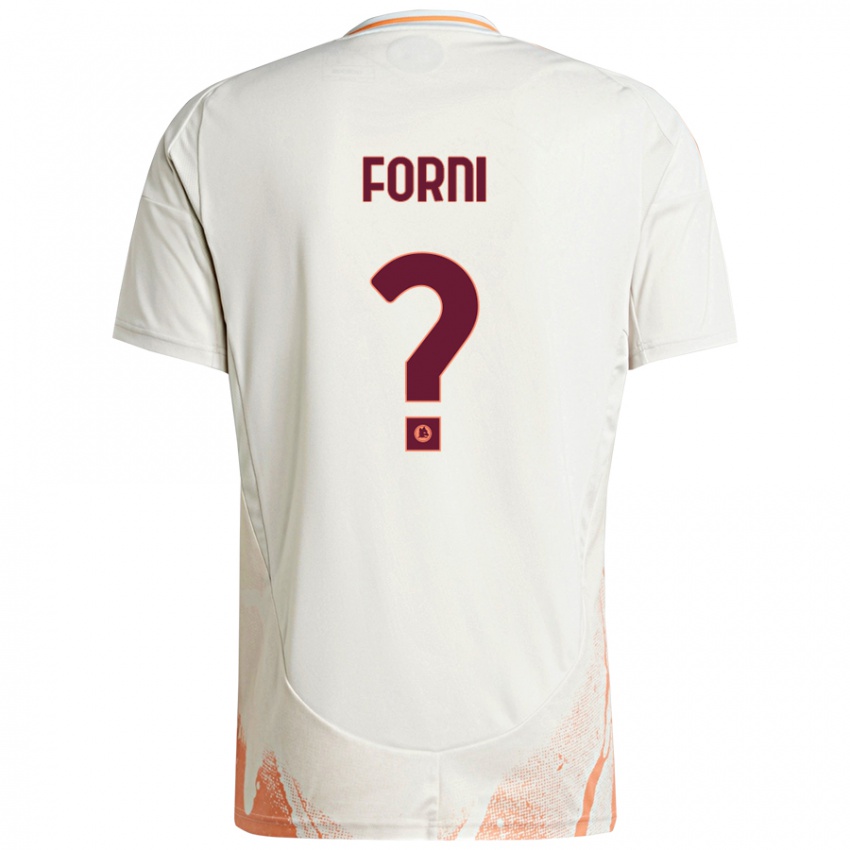 Hombre Camiseta Matteo Forni #0 Crema Blanco Naranja 2ª Equipación 2024/25 La Camisa