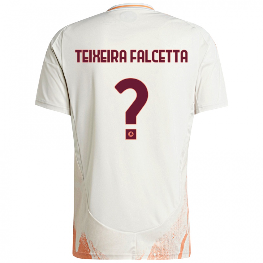 Hombre Camiseta Pietro Teixeira Falcetta #0 Crema Blanco Naranja 2ª Equipación 2024/25 La Camisa