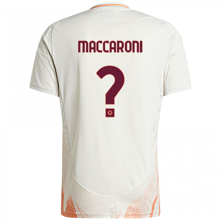 Hombre Camiseta Valerio Maccaroni #0 Crema Blanco Naranja 2ª Equipación 2024/25 La Camisa