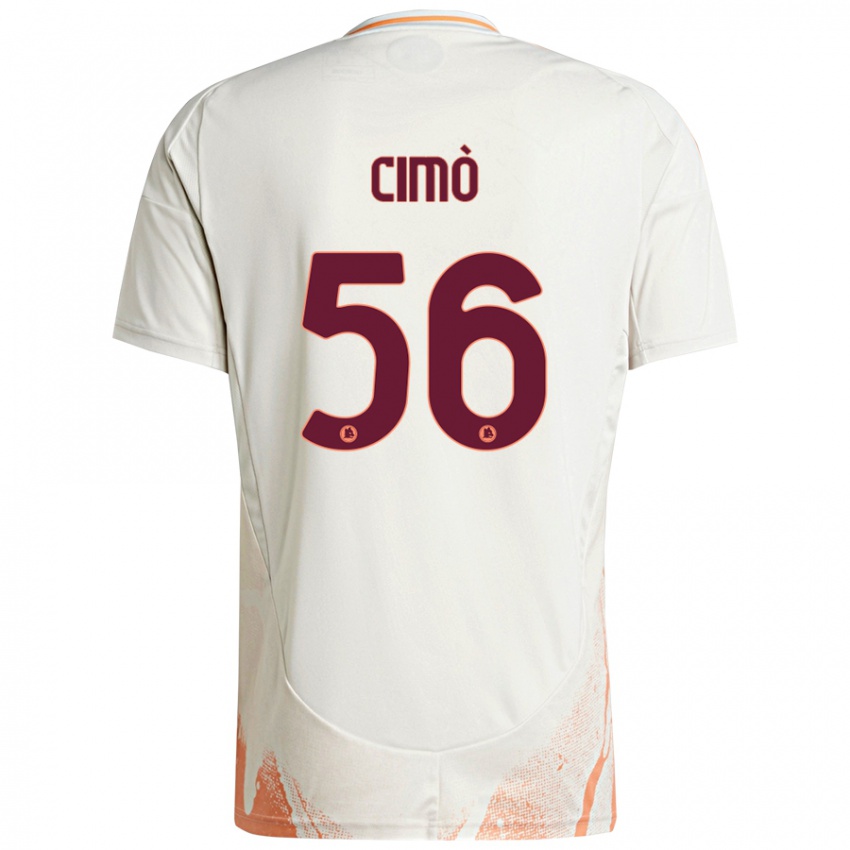 Hombre Camiseta Giada Cimò #56 Crema Blanco Naranja 2ª Equipación 2024/25 La Camisa