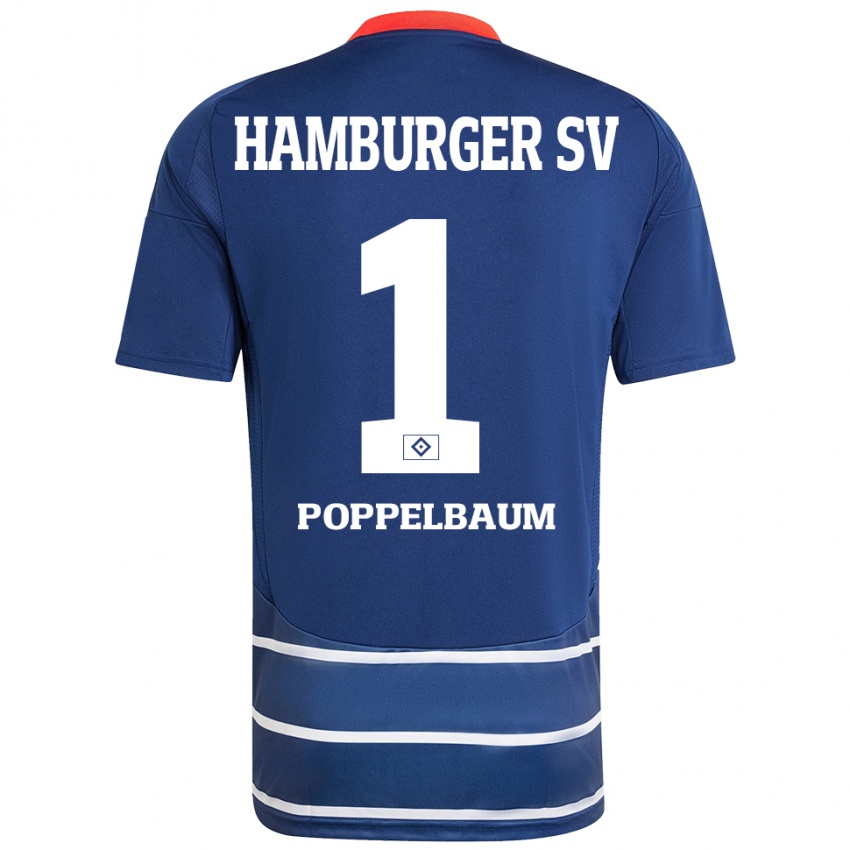 Hombre Camiseta Colin Poppelbaum #1 Azul Oscuro 2ª Equipación 2024/25 La Camisa