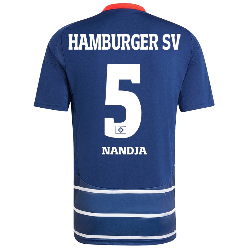 Hombre Camiseta Shafiq Nandja #5 Azul Oscuro 2ª Equipación 2024/25 La Camisa