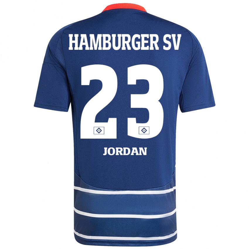 Hombre Camiseta Dominik Jordan #23 Azul Oscuro 2ª Equipación 2024/25 La Camisa