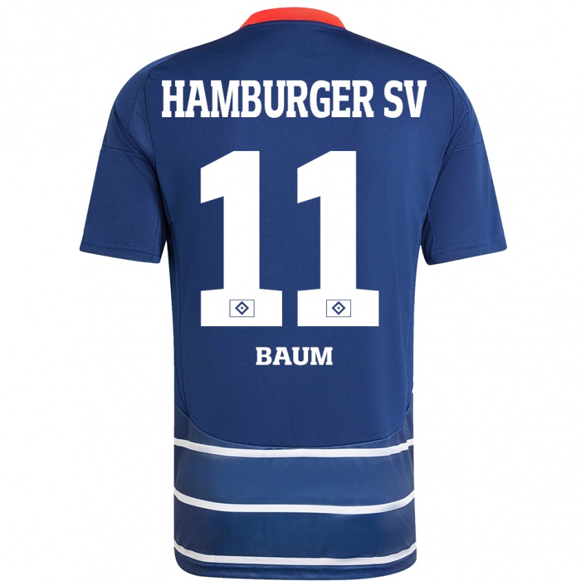 Hombre Camiseta Lisa Baum #11 Azul Oscuro 2ª Equipación 2024/25 La Camisa