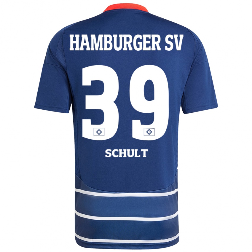 Hombre Camiseta Almuth Schult #39 Azul Oscuro 2ª Equipación 2024/25 La Camisa