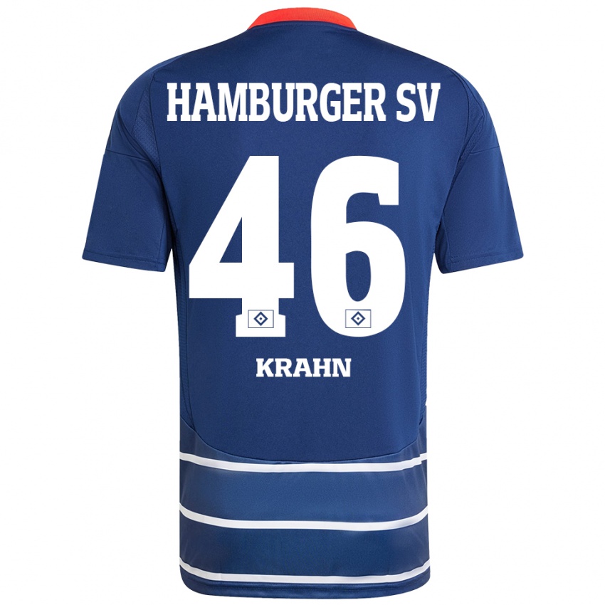 Hombre Camiseta Elijah Krahn #46 Azul Oscuro 2ª Equipación 2024/25 La Camisa