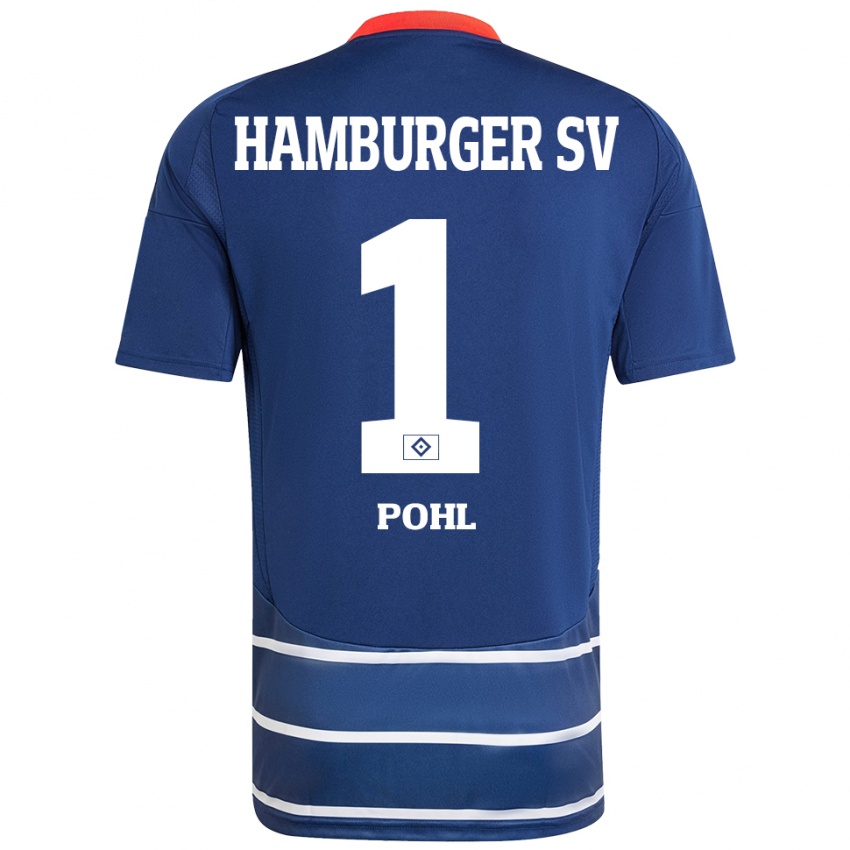 Hombre Camiseta Christina Pohl #1 Azul Oscuro 2ª Equipación 2024/25 La Camisa