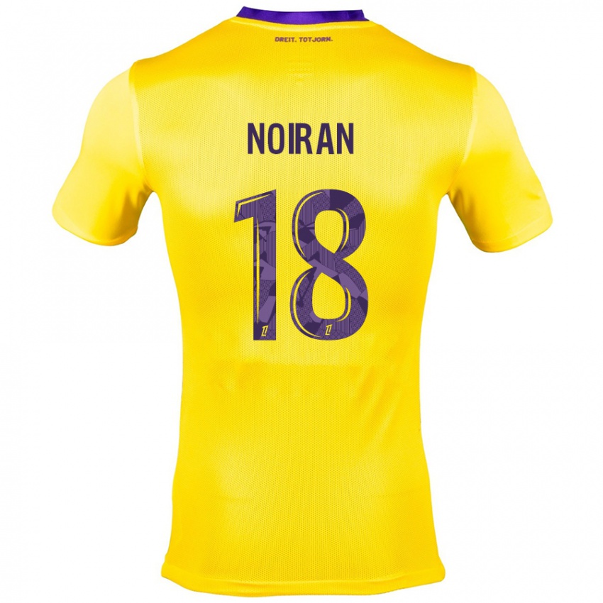 Hombre Camiseta Clara Noiran #18 Amarillo Morado 2ª Equipación 2024/25 La Camisa