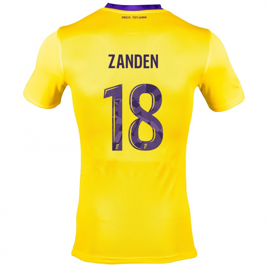 Hombre Camiseta Oliver Zandén #18 Amarillo Morado 2ª Equipación 2024/25 La Camisa