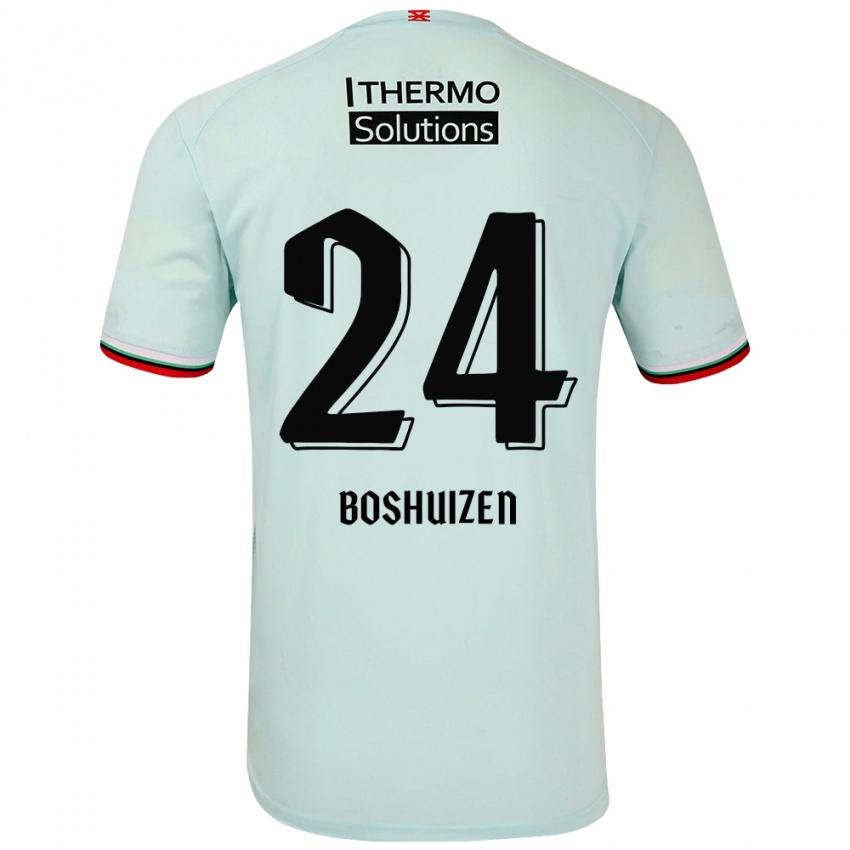 Hombre Camiseta Annouk Boshuizen #24 Verde Claro 2ª Equipación 2024/25 La Camisa