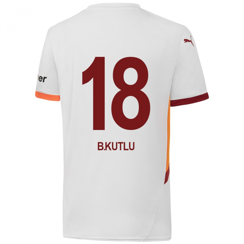 Hombre Camiseta Berkan Kutlu #18 Blanco Amarillo Rojo 2ª Equipación 2024/25 La Camisa