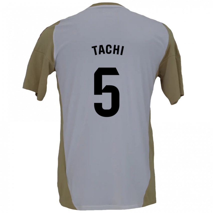 Hombre Camiseta Tachi #5 Marrón Blanco 2ª Equipación 2024/25 La Camisa