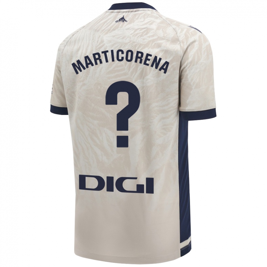 Hombre Camiseta Ander Marticorena #0 Gris Claro 2ª Equipación 2024/25 La Camisa