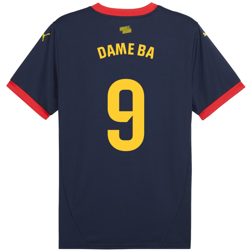 Hombre Camiseta Papa Dame Ba #9 Azul Marino Rojo 2ª Equipación 2024/25 La Camisa