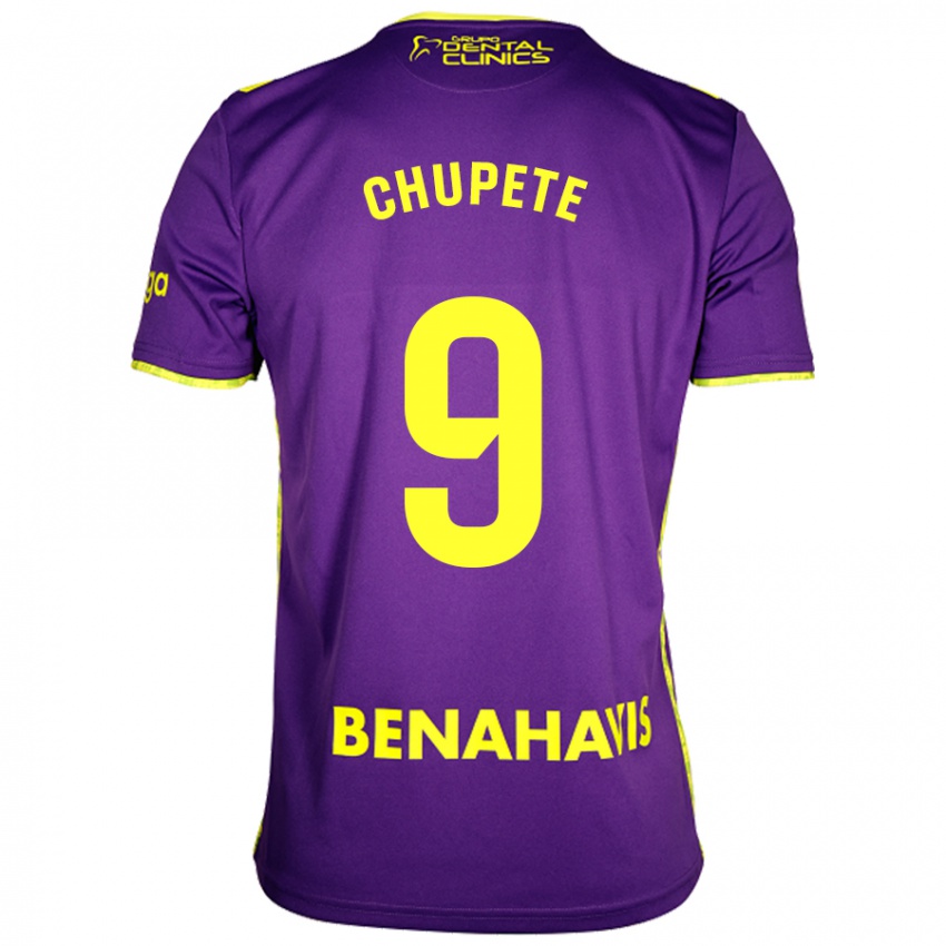 Hombre Camiseta Chupete #9 Púrpura Amarillo 2ª Equipación 2024/25 La Camisa