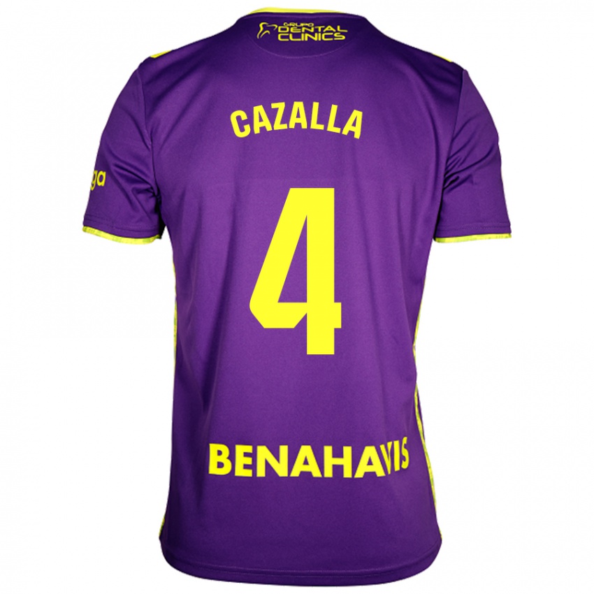 Hombre Camiseta Marta Cazalla #4 Púrpura Amarillo 2ª Equipación 2024/25 La Camisa