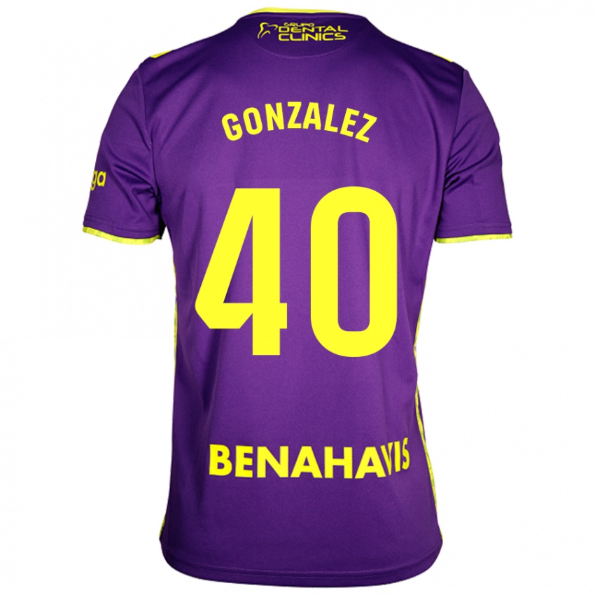 Hombre Camiseta Carol González #40 Púrpura Amarillo 2ª Equipación 2024/25 La Camisa