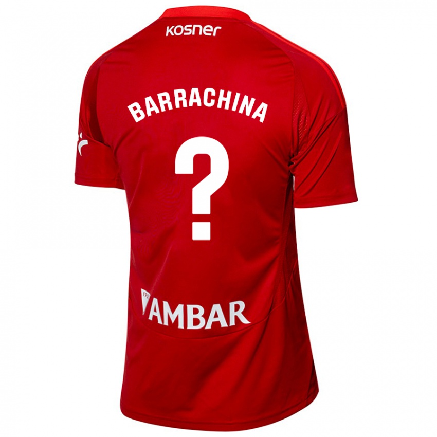 Hombre Camiseta Hugo Barrachina #0 Blanco Azul 2ª Equipación 2024/25 La Camisa