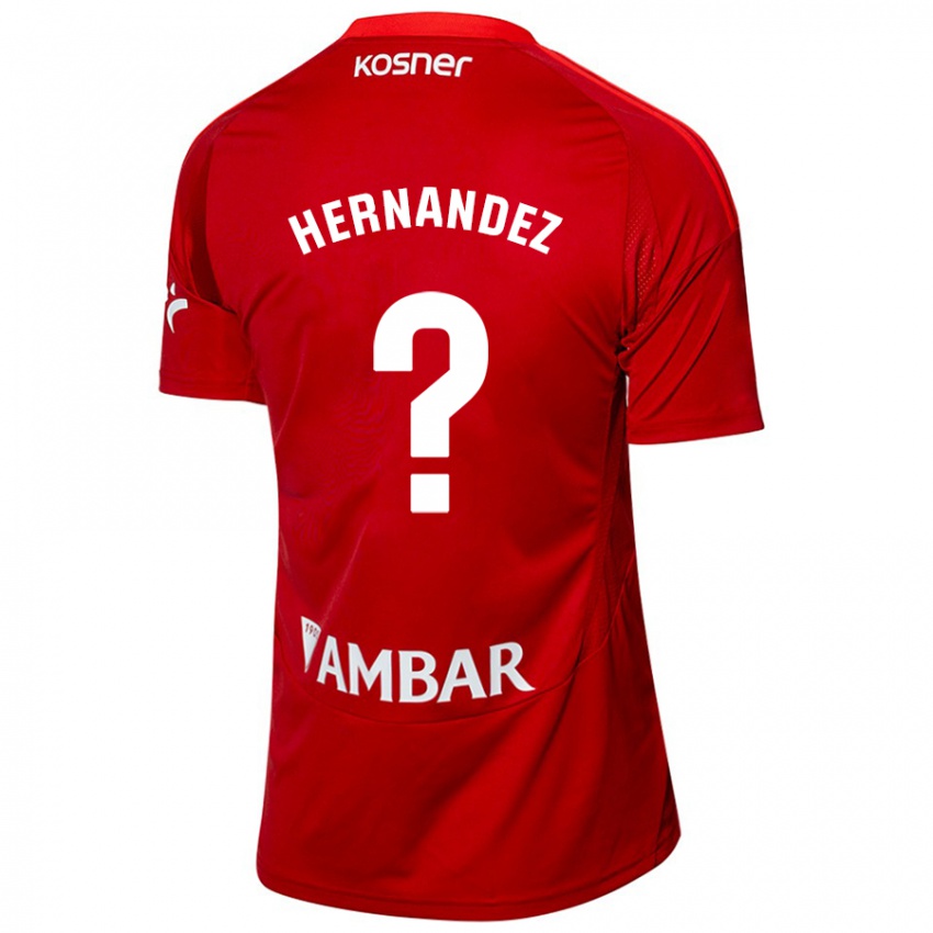 Hombre Camiseta Diego Hernández #0 Blanco Azul 2ª Equipación 2024/25 La Camisa