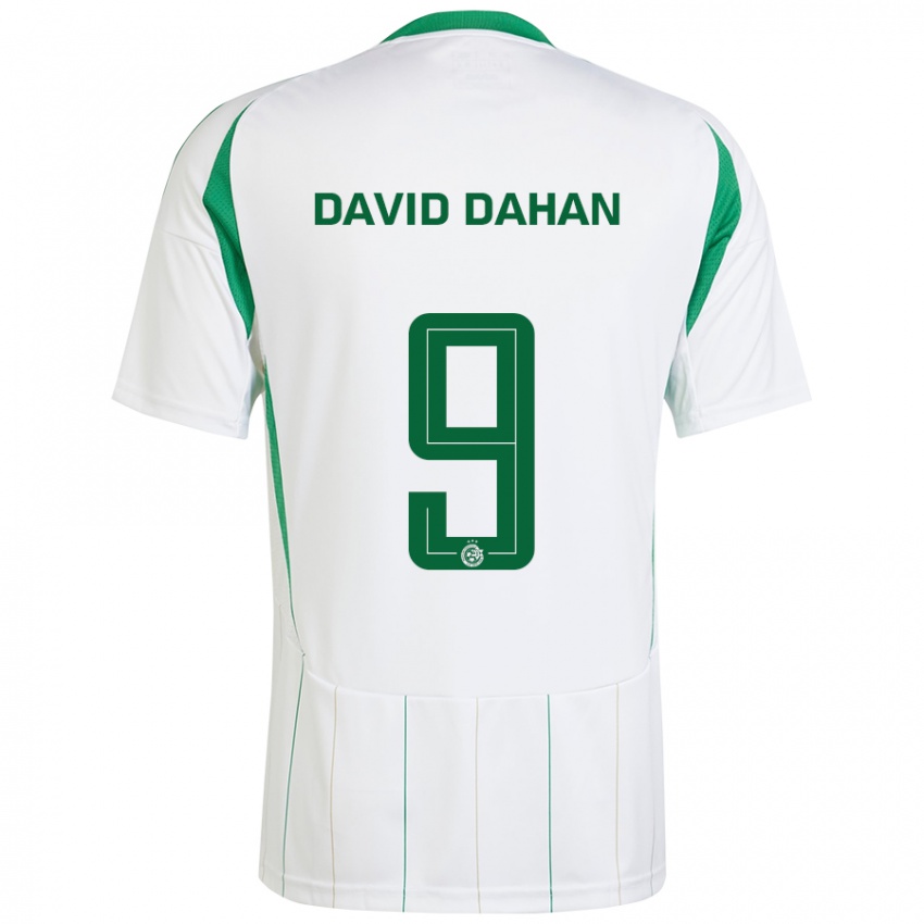 Hombre Camiseta Omer David Dahan #9 Blanco Verde 2ª Equipación 2024/25 La Camisa