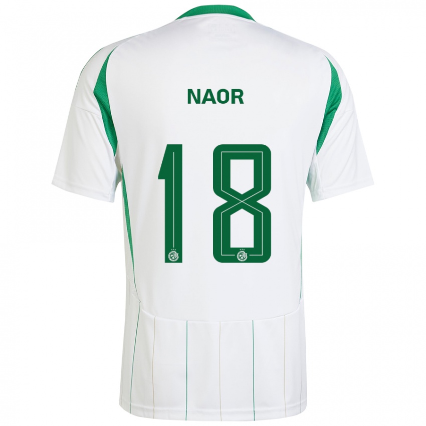 Hombre Camiseta Goni Naor #18 Blanco Verde 2ª Equipación 2024/25 La Camisa