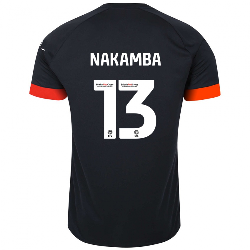 Hombre Camiseta Marvelous Nakamba #13 Negro Naranja 2ª Equipación 2024/25 La Camisa