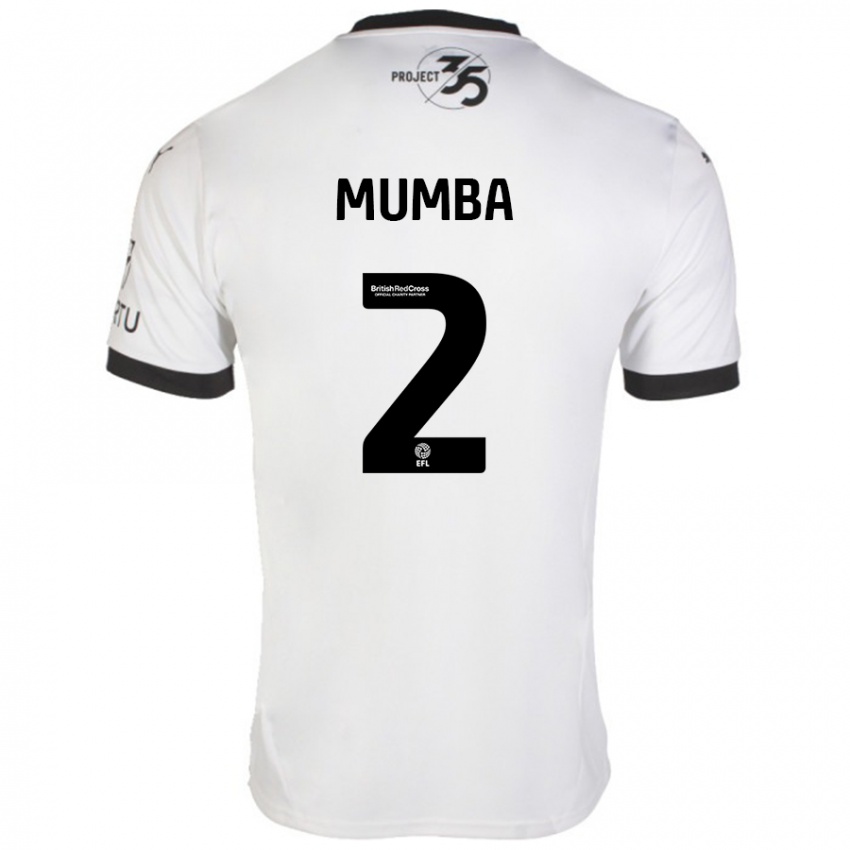 Hombre Camiseta Bali Mumba #2 Blanco Negro 2ª Equipación 2024/25 La Camisa