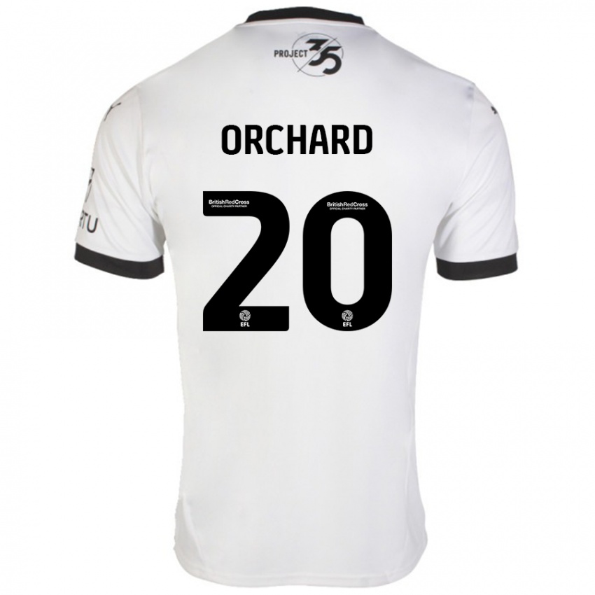 Hombre Camiseta Fern Orchard #20 Blanco Negro 2ª Equipación 2024/25 La Camisa