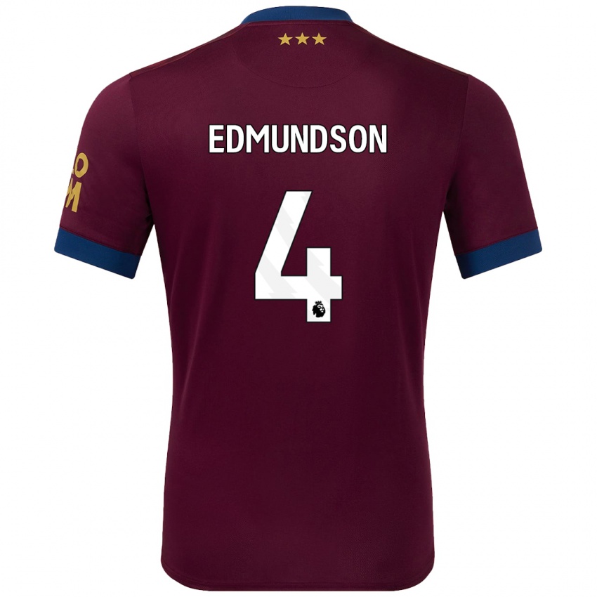 Hombre Camiseta George Edmundson #4 Marrón 2ª Equipación 2024/25 La Camisa