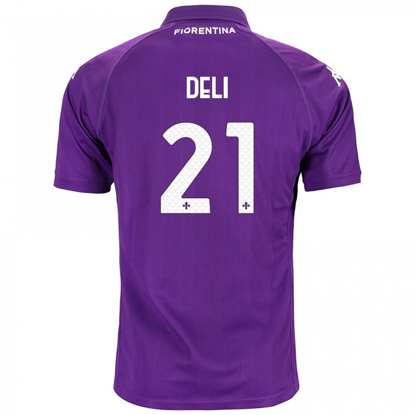 Mujer Camiseta Lapo Deli #21 Morado 1ª Equipación 2024/25 La Camisa