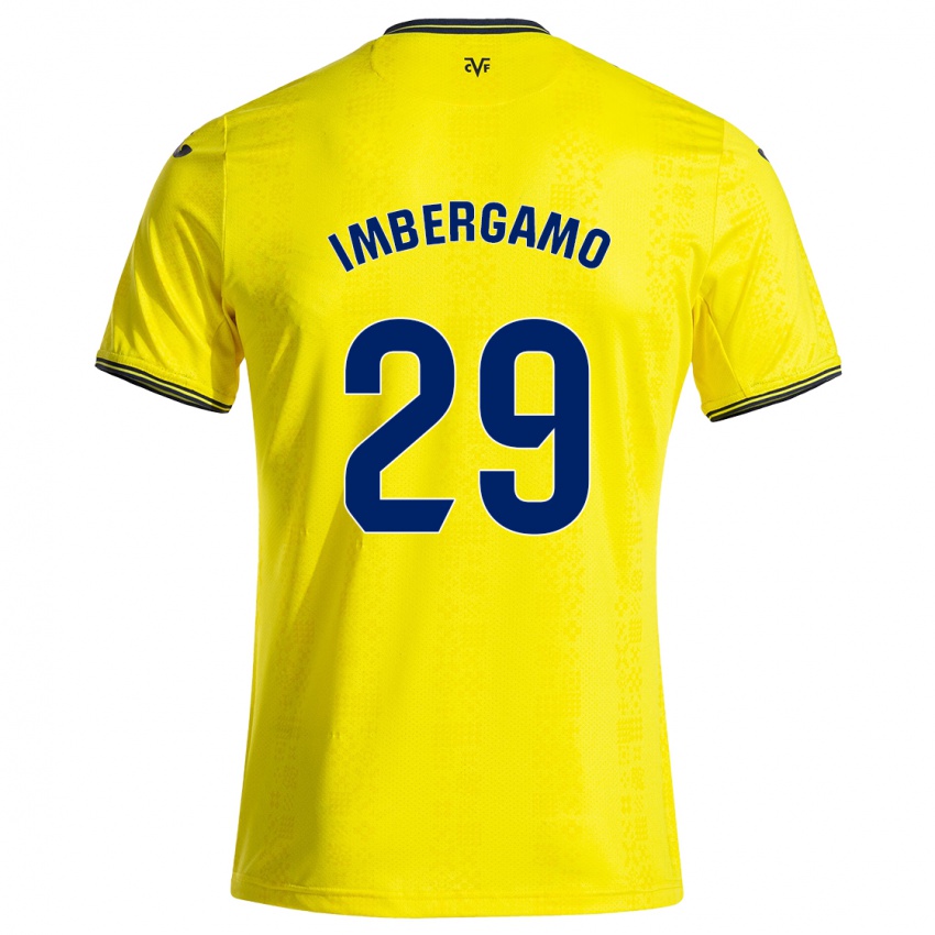 Mujer Camiseta Mar Imbergamo #29 Amarillo Negro 1ª Equipación 2024/25 La Camisa