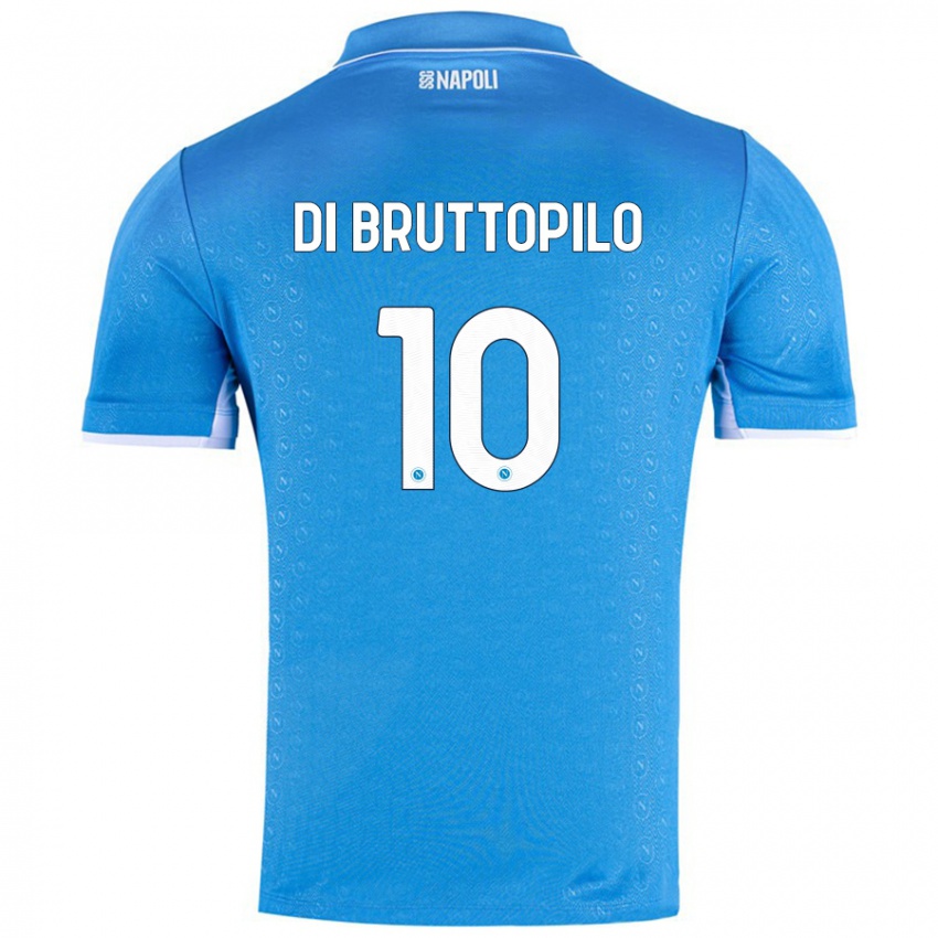 Mujer Camiseta Giuseppe Ambrosino Di Bruttopilo #10 Azul Cielo 1ª Equipación 2024/25 La Camisa