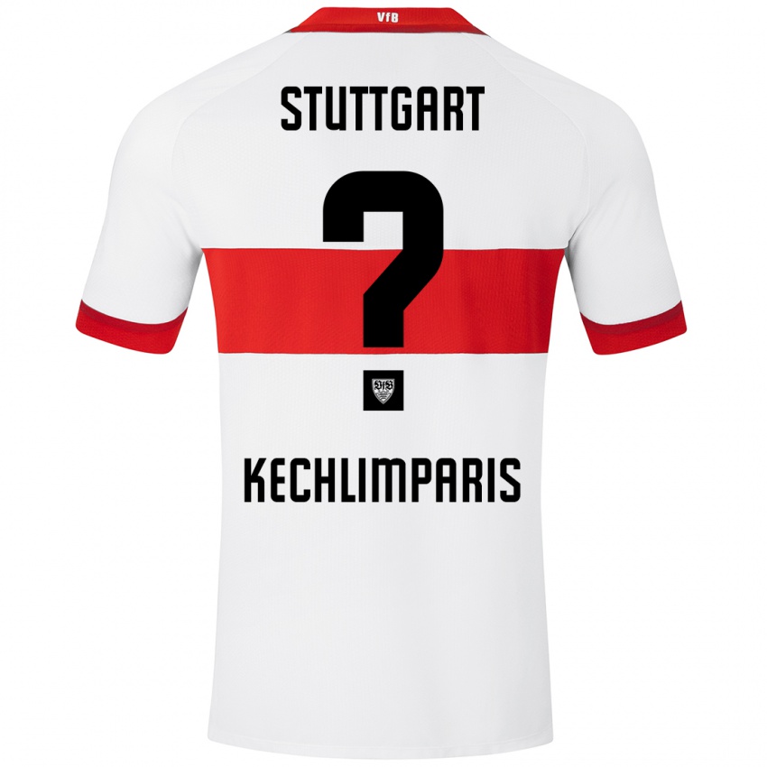 Mujer Camiseta Ioannis Kechlimparis #0 Blanco Rojo 1ª Equipación 2024/25 La Camisa