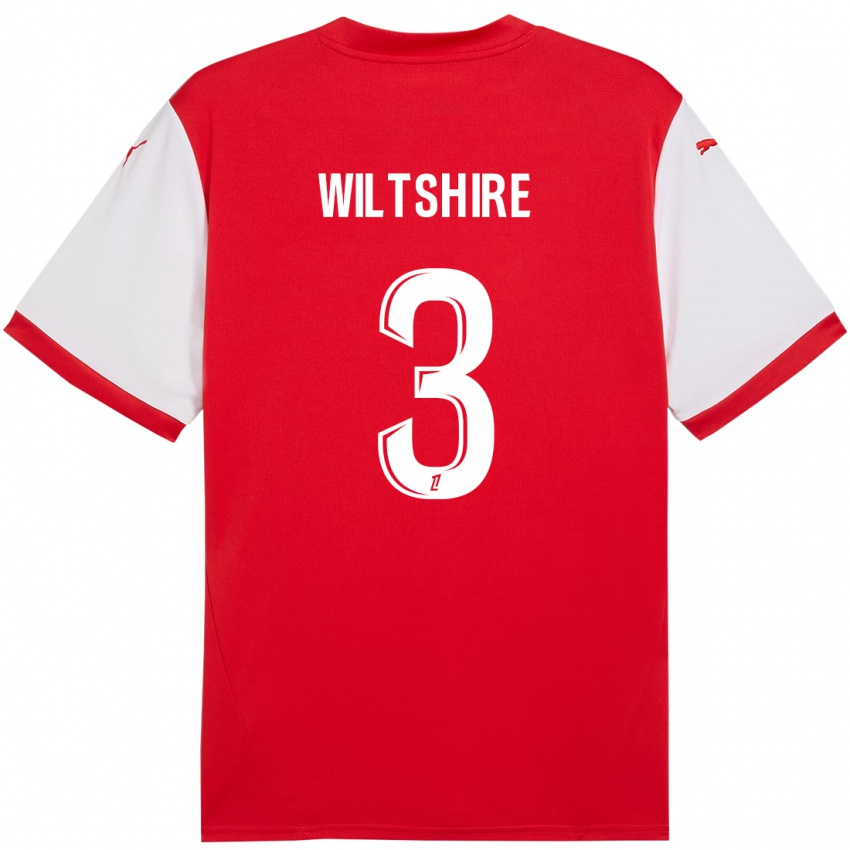 Mujer Camiseta Tiernny Wiltshire #3 Rojo Blanco 1ª Equipación 2024/25 La Camisa