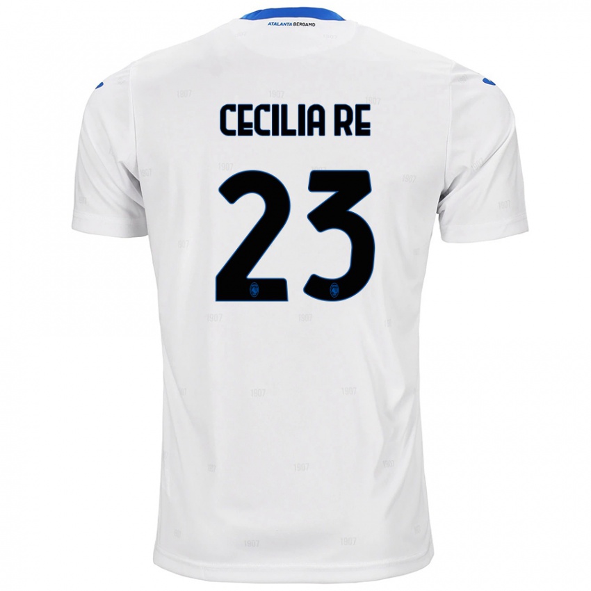 Mujer Camiseta Cecilia Re #23 Blanco 2ª Equipación 2024/25 La Camisa