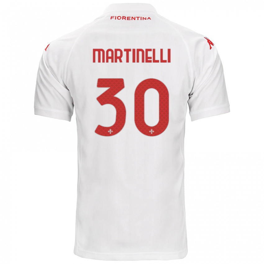 Mujer Camiseta Tommaso Martinelli #30 Blanco 2ª Equipación 2024/25 La Camisa