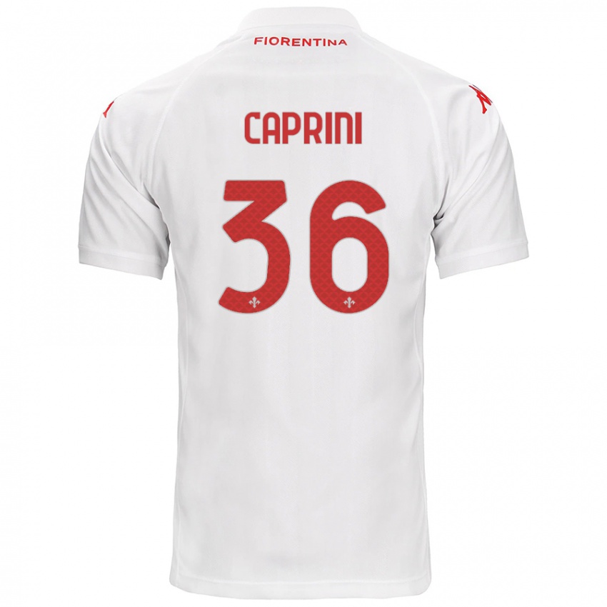 Mujer Camiseta Maat Daniel Caprini #36 Blanco 2ª Equipación 2024/25 La Camisa