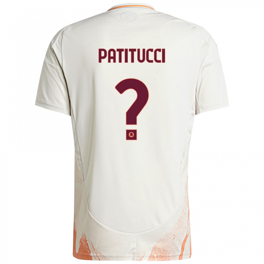 Mujer Camiseta Christian Patitucci #0 Crema Blanco Naranja 2ª Equipación 2024/25 La Camisa