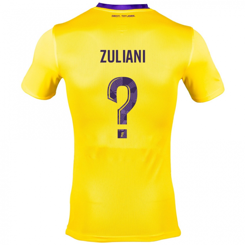 Mujer Camiseta Edhy Zuliani #0 Amarillo Morado 2ª Equipación 2024/25 La Camisa