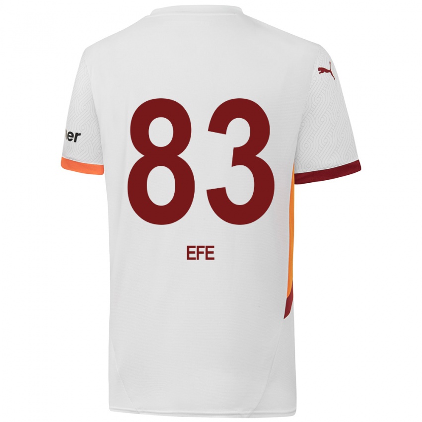 Mujer Camiseta Efe Akman #83 Blanco Amarillo Rojo 2ª Equipación 2024/25 La Camisa