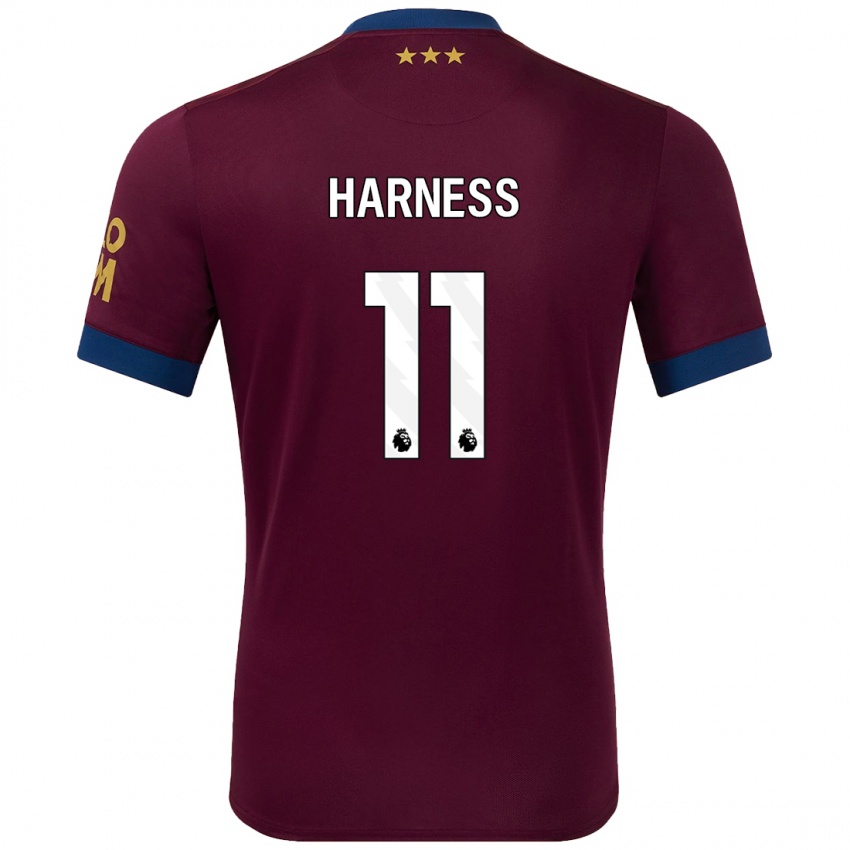 Mujer Camiseta Marcus Harness #11 Marrón 2ª Equipación 2024/25 La Camisa