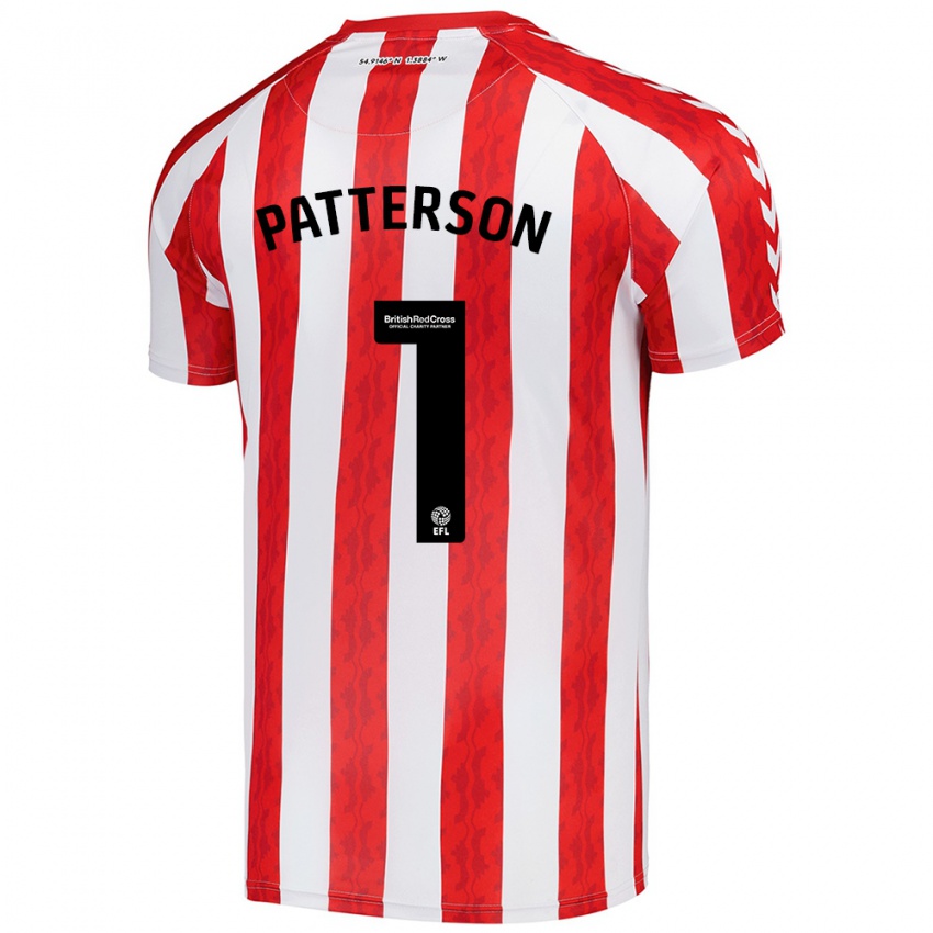 Niño Camiseta Anthony Patterson #1 Rojo Blanco 1ª Equipación 2024/25 La Camisa