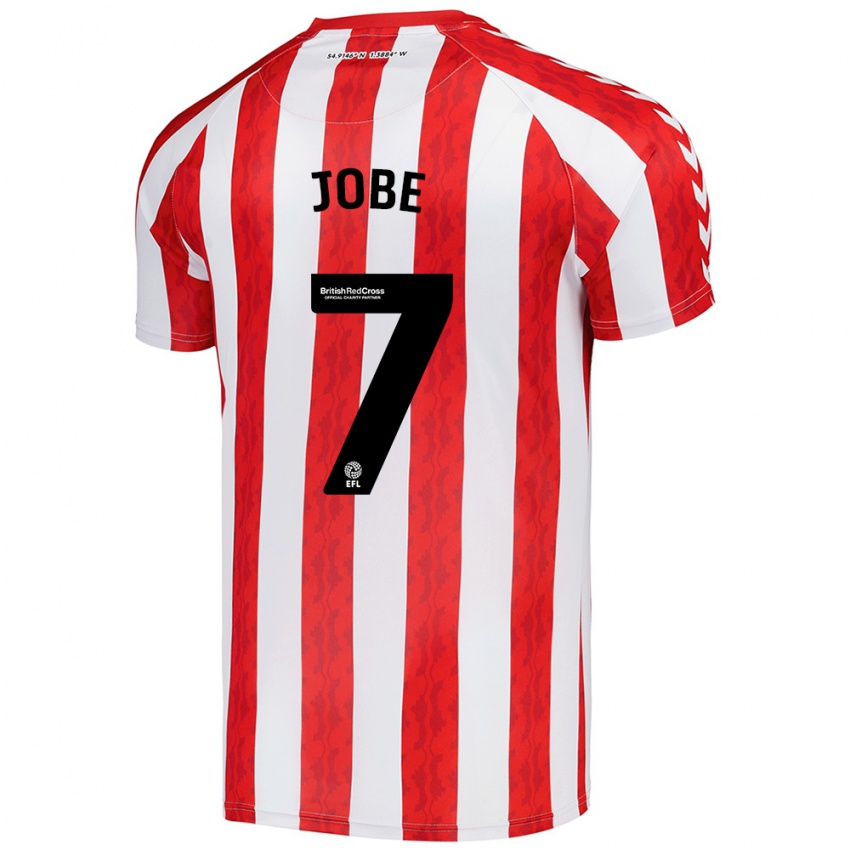 Niño Camiseta Jobe Bellingham #7 Rojo Blanco 1ª Equipación 2024/25 La Camisa