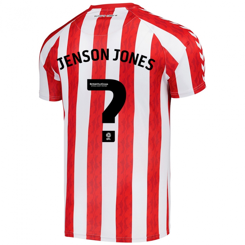 Niño Camiseta Jenson Jones #0 Rojo Blanco 1ª Equipación 2024/25 La Camisa