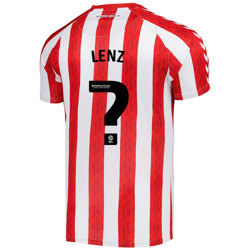 Niño Camiseta Elias Lenz #0 Rojo Blanco 1ª Equipación 2024/25 La Camisa