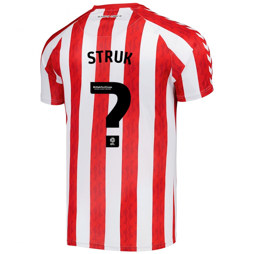 Niño Camiseta Ivan Struk #0 Rojo Blanco 1ª Equipación 2024/25 La Camisa