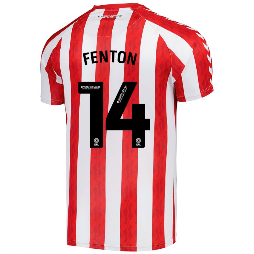 Niño Camiseta Natasha Fenton #14 Rojo Blanco 1ª Equipación 2024/25 La Camisa