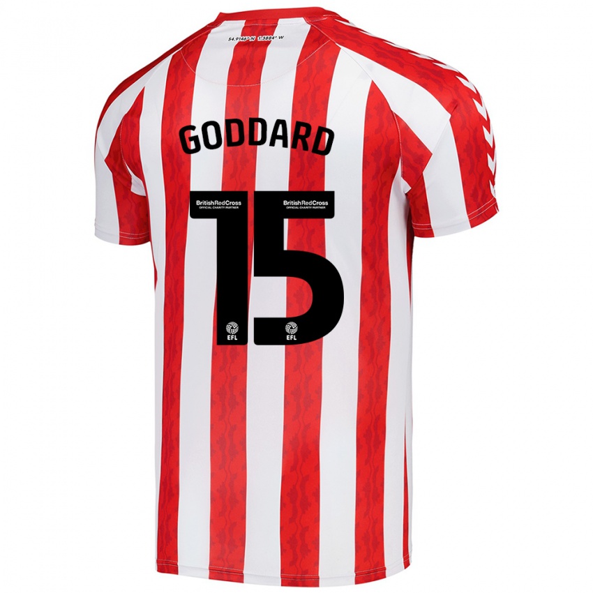 Niño Camiseta Amy Goddard #15 Rojo Blanco 1ª Equipación 2024/25 La Camisa